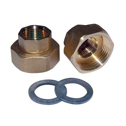 Raccord union laiton à visser pour circulateur FF - 1 1/4" (33x42mm) 3/4" (20x27mm)