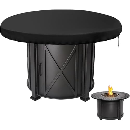 Housse de Protection pour Plaque de Feu, 420D Housse Brasero Rond 100 Cm Anti-UV Etanche Housse Barbecue Exterieur, Oxford Ronde Brasero Protection pour Plaque...