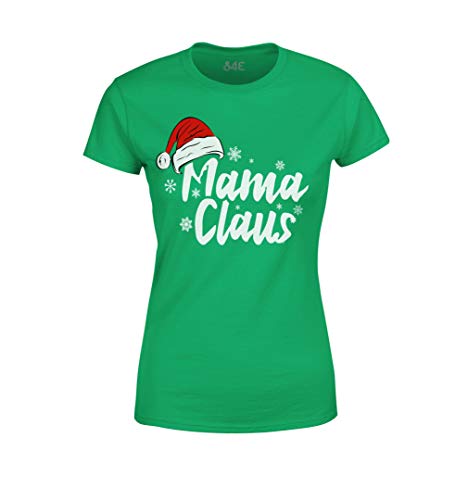 S4E Mama Claus with Santa Hat Women's T-Shirt X-Large Irish Green