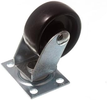 4 x CASTORS Single Wheel Plate FIX 40mm (1.1/2'') Load Bearing 25KGS