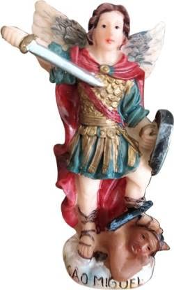Resin St Michael Statue for Car / Altar - 3 inches (Multicolour)
