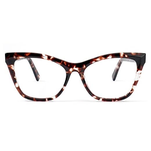 Zeelool Stylish TR90 Oversized Cat Eye Glasses with Non-prescription Clear Lens Eyewear for Women Raegan OT964573-01 Tortoise