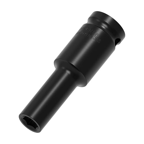 Image of 1 /2 inch Inch Drive by 9mm Deep Impact Socket, Heat-Treated CR-V Steel 3 Inch Length, 6-Point Metric Sizes