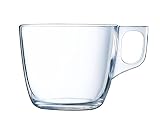 LUMINARC Glastasse Nuevo 220 ml Teetasse Kaffeetasse Trinkglas Glasbecher mit Henkel transparent 1 Stück