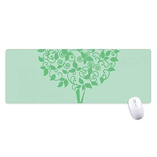 Tapis de souris rond vert pour bureau au design floral nature et poétique