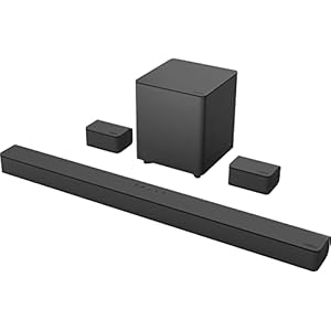 VIZIO V-Series 5.1 Home Theater Sound Bar with Dolby Audio, Bluetooth, Wireless Subwoofer, Voice Assistant Compatible, Includes Remote Control – V51x-J6