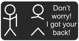 3pcs Don't worry I got your back funny hard hat/helmet stickers