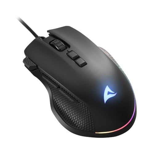 SHARK Force 3: il mouse da gioco definitivo con 12.800 DPI, 8 pulsanti e illuminazione RGB - Ergonomico e adatto a tutti i tipi di impugnatura - Mouse gaming - Immagine 1