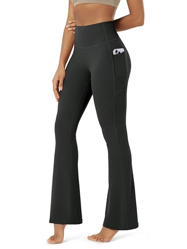 ODODOS Cloud Feeling Flared Pants with Pocket for Women...