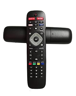 Replacement Remote Control for Philips Android Smart TV 43PFL5604/F7 55PFL5766/F7 50PFL5766/F7 55PFL5604/F7A 65PFL5766/F7 65PFL5604/F7A 65PFL5704/F7A 75PFL5704/F7