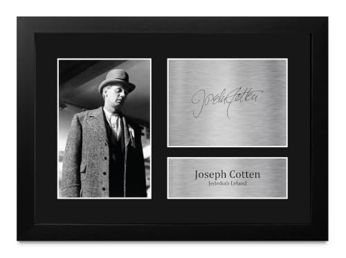 Decoración de cine para salón: cuadro A4 Citizen Kane con firma impresa de Joseph Cotten
