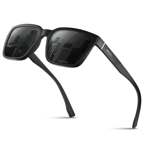 gesruny ㅤ Polarisiert-Sonnenbrille-Herren-Damen-Sonnenbrillen-Unisex-Schwarz-UV400-Retro-Vintage-Klassisch-Golf-Fahren-Angeln-Reisebrille-Outdoor-Sportarten Mode Sonnenbrille,grey