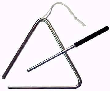 Sonor 6" Chrome Steel Triangle with Striker & Holder