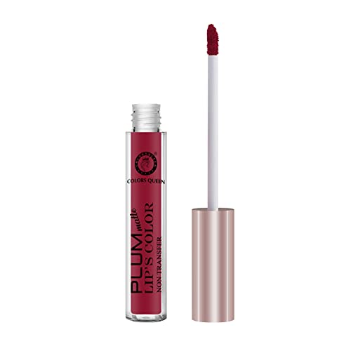 Image of Colors Queen Plum Matte Non Transfer, Water Proof, Liquid Lipstick (Passionate Red) 7 ml