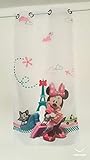  Disney - Cortina de gasa (2 x 75 x 150 cm), diseño de Minnie Mouse