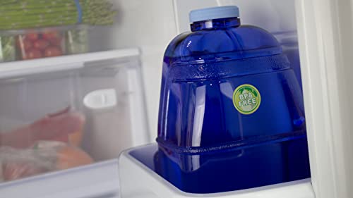 Image of New Wave Enviro 1 Gallon Square BPA Free Water Bottle | Screw Top Lid | Space Saving Design | For Gym & Outdoor | Blue, Pack of 12