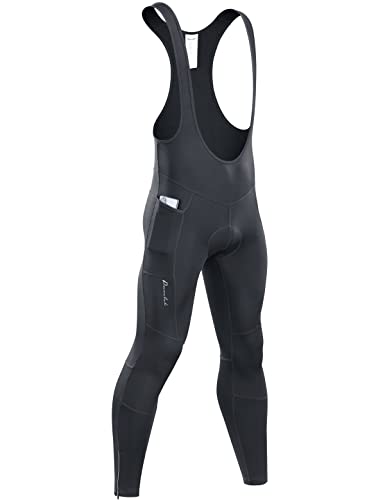 Przewalski Calça de ciclismo masculina com acolchoamento 4D para bicicleta térmica Bib leggings para