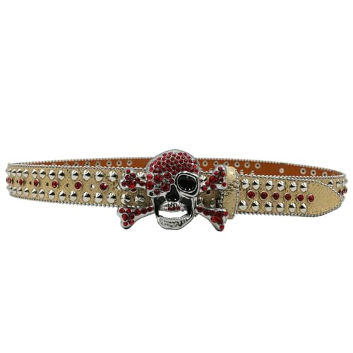 Western Style Pink Leather Belt With Crystal Rhinestone Studs, Decorative Bling Fashion Accessory3