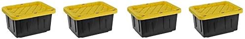 Muscle Rack HD5G-4PK 5 gal. Heavy Duty Storage Tote (4-Pack), 8.75" Height, 12.25" Width, 16" Length, (Pack of 4) (4)
