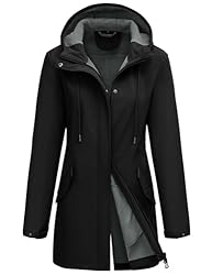 Yuson Girl Chaqueta Softshell Mujer Impermeable Ch...: 【Chaqueta Softshell Mujer】La chaqueta softshell para mujer está fabricada 100 % en poliéster, y el tejido exterior ha sido tratado especialmente para que sea resistente al viento, impermeable y muy transpirable, por lo que es ideal para climas ventos...