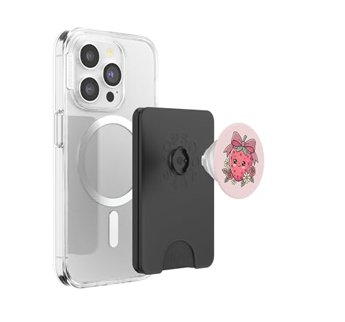 Lazo Kawaii Strawberry PopSockets PopWallet para MagSafe Mujer 3
