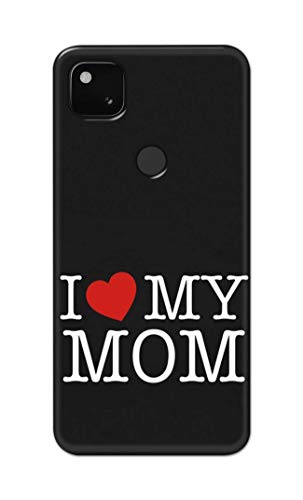 Image of PRINTFIDAA I Love My Mom Hard Back Cover for Google Pixel 4A (4G) Back Cover -(P6) KAT1006