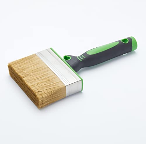 Fit For The Job 4 inch Large Capacity Shed And Fence Block Brush for Rapid Painting of Sheds & Fences and Other Garden Woodwork, Shed Brush