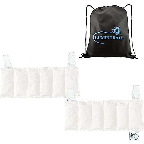 Chattanooga Heating Pad Hot Pack, Hydrocollator Moist Heat Packs for Pain Relief, Reusable Heating Pad for Back Pain Relief, with a Lumintrail Drawstring Bag (Half Size, 5
