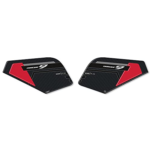 Yamaha Tracer 9 2021 autocollants de réservoir moto en résine rouge Labelbike protection latérale