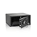 Produktbild hjh OFFICE Tresor mit Zahlenschloss 25,5 L SAFE COMPACT I Stahl Schwarz Möbeltresor Elektronik Schloss 20x42x37cm, 830038