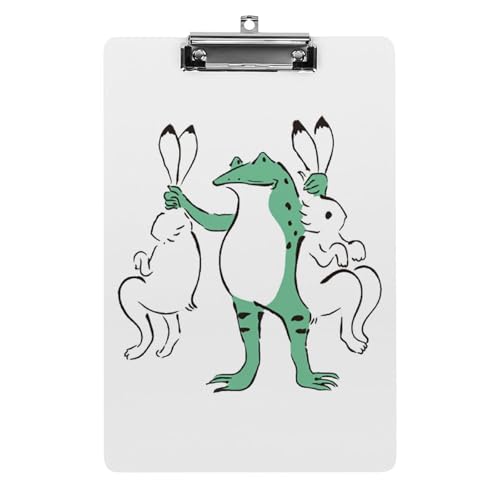 クリップボード A4 縦型 鳥獣人物戯画 カエル ウサギ ファイルボード 壁掛け 画板 書きやすい お会計ボード て持ち運びやす 文書整理 文房具 会議パッド 事務用品 メモ 学校 家庭用バインダー