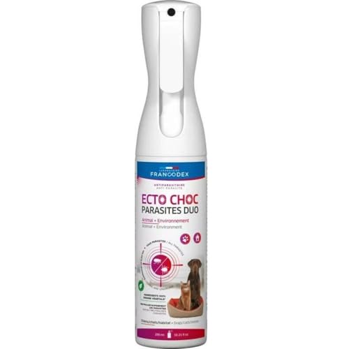 Francodex - Ecto Choc Parasites Duo 290 ML antiparasitaires pour Chiens, Chats et Habitat