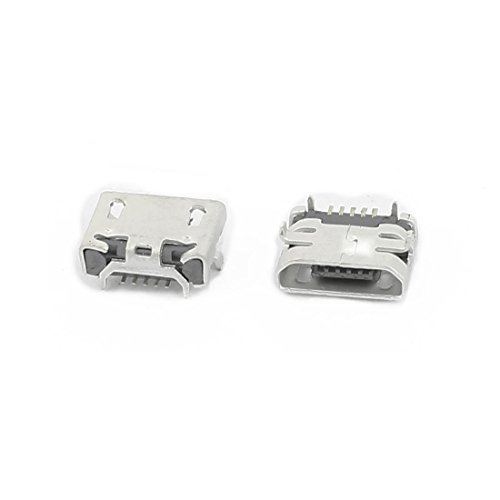 uxcell 10Pcs Micro USB Tipo B 5 Pin Hembra miniatura 2