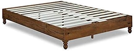 MUSEHOMEINC 12 Inch Solid Wood Bed Frame Rustic Style Eliminates The Need for a Boxspring, Natural Finish, Full