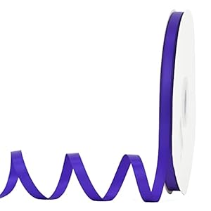 MEEDEE Lila Satinband doppelseitiges Geschenkband 91 m