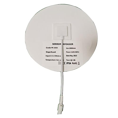 Película protectora antiniebla para ducha baño 110V redonda miniatura 4