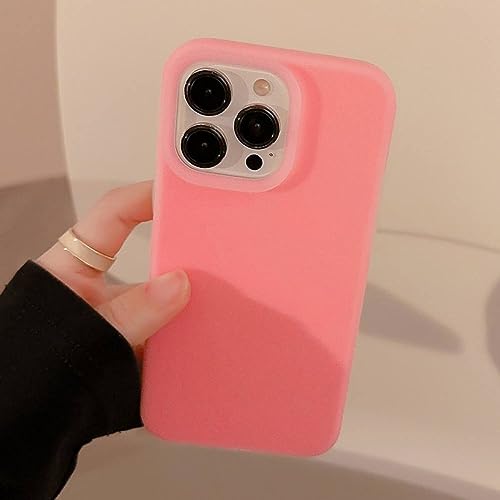 Coque de luxe iPhone 11 en silicone rose fluorescent finition gelée