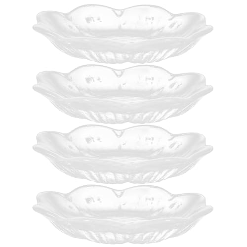 MOTHNUR Posavasos De Vidrio Transparente Para Tazas De Té 10 Cm Multiusos Resistente Al Calor Decoración Para Hogar Restaurante Juego De 4 Piezas