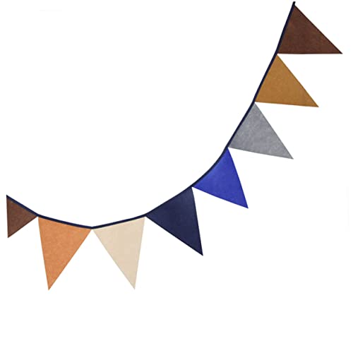 KOMBIUDA Colorful Non-woven Triangle Banners Wedding Shower Banner Lightweight Hanging Strip for Celebrati