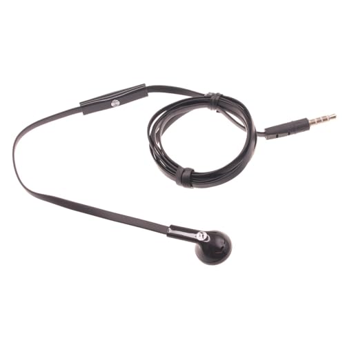 Mono Headset Wired Earphone Single Earbud Compatible with TCL Flip 3 (2024)/Classic (Flip), 3.5mm Headphone Flat Black