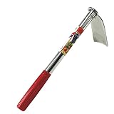 LQKYWNA Acero inoxidable azada rastrillo removedor de malas hierbas herramienta para plantar césped verduras agricultura pesca granja