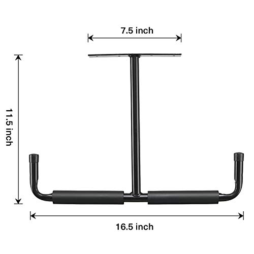 Hosko Overhead Garage Storage Hooks Rack Ceiling Mounted, Heavy Duty Utility Hooks Ladder Hanger For Hanging Hose Pipe Lumber & Other Bulky Items thumb #3