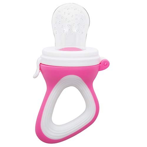 Image of 1st Step BPA Free Silicone Fruit and Food Nibbler and Feeder (Pink)