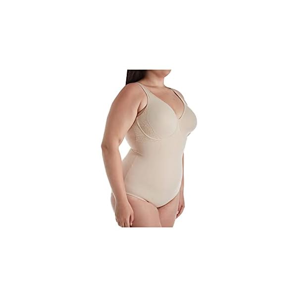 Maidenform-womens-Firm-Foundations-Built-in-Bra-Body-Shaper Maidenform womens Firm Foundations Built-in Bra Shaper Shapewear Bodysuit, Transparent, 34B US