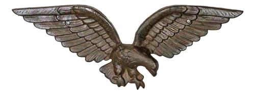 Ebros Gift 21" Long Cast Iron Patriotic American Bald Eagle