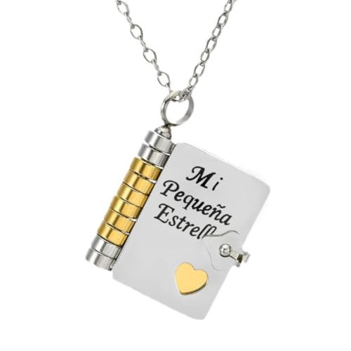 My Little Star Book Necklace for Daughter/Son, Spanish 
