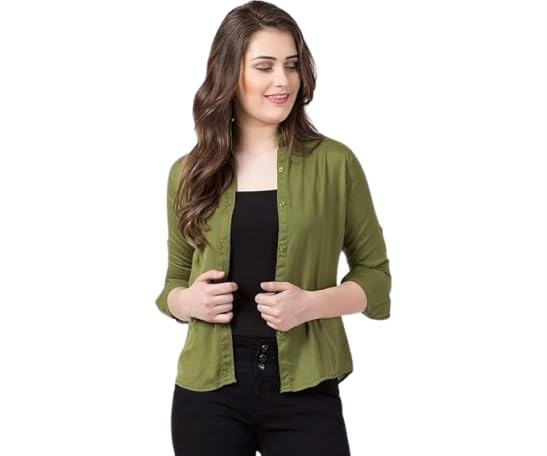 Dennis Lingo Women's Formal Shirt, Solid Colour, Button-Down Collar, Full Sleeves, Casual and Office in neutral