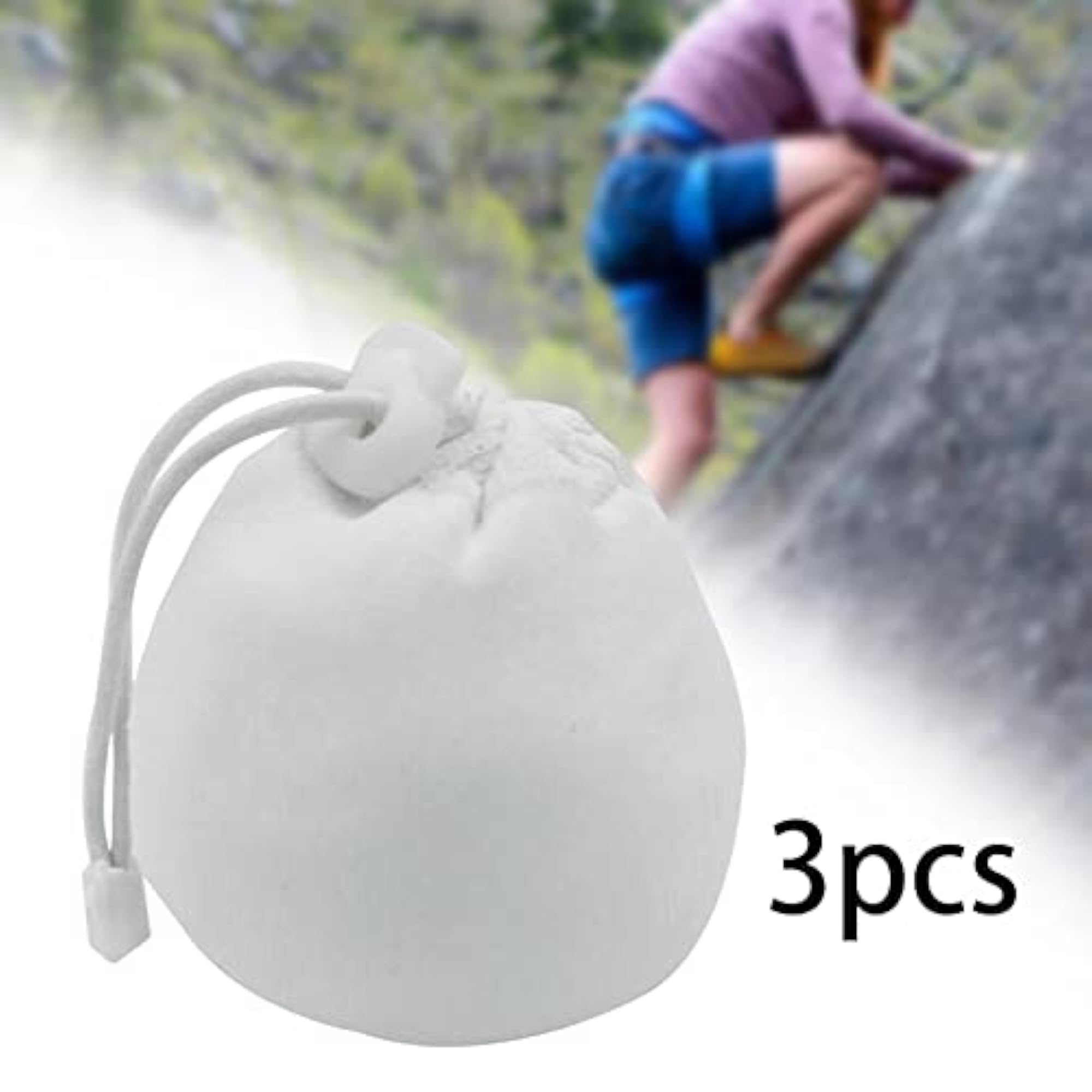 Chalk Bag Drawstring Pouch for Rock Climbing, 3 Pieces