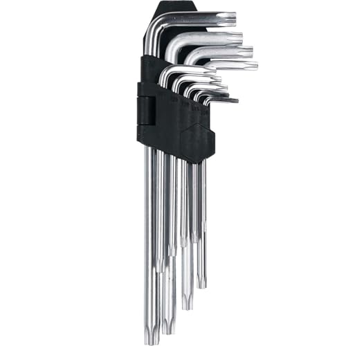 Spanner Set,Allen Wrench 9PCS DoubleEnd L Type Screwdriver Hex Wrench Set Allen Key Hexagon Flat Ball Torx Star Head Spanner Hand Tool for Repair DIY(Shorter)