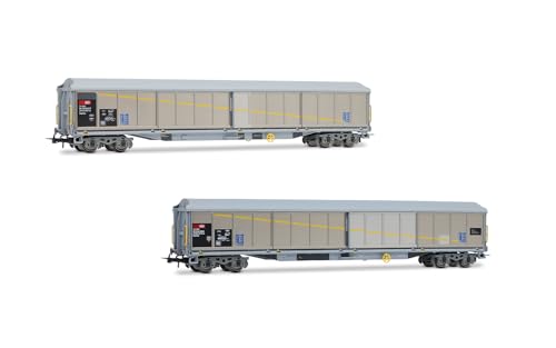 Rivarossi HR6650 SBB lot de 2 wagons Habils à parois coulissantes 4 essieux avec patchs ép. V